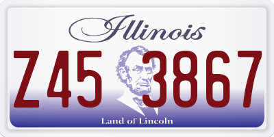 IL license plate Z453867