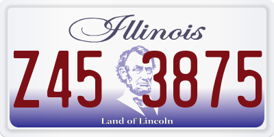 IL license plate Z453875