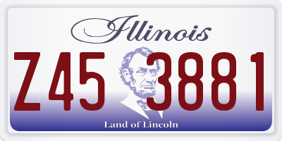 IL license plate Z453881