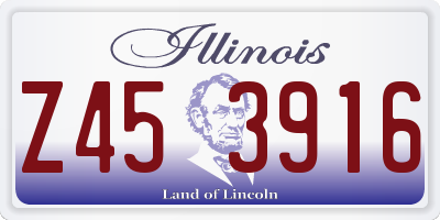 IL license plate Z453916