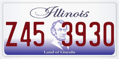 IL license plate Z453930