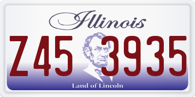 IL license plate Z453935