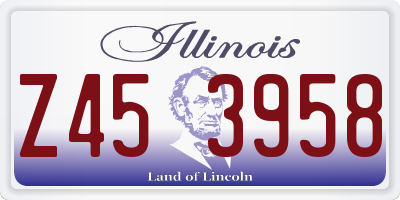 IL license plate Z453958
