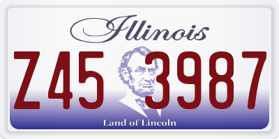 IL license plate Z453987