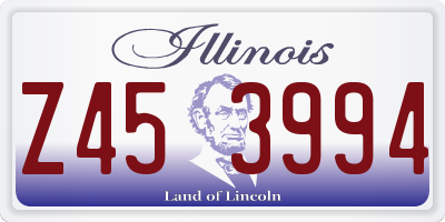 IL license plate Z453994