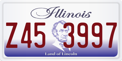 IL license plate Z453997