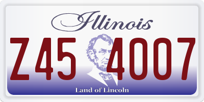 IL license plate Z454007