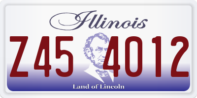 IL license plate Z454012
