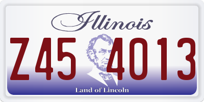 IL license plate Z454013