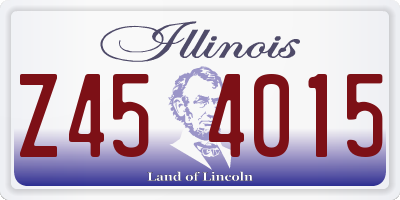IL license plate Z454015