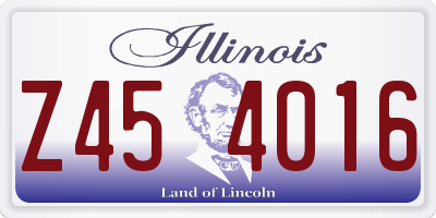 IL license plate Z454016