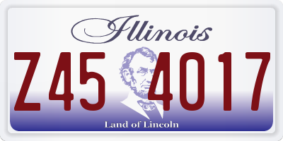 IL license plate Z454017