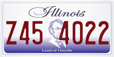 IL license plate Z454022