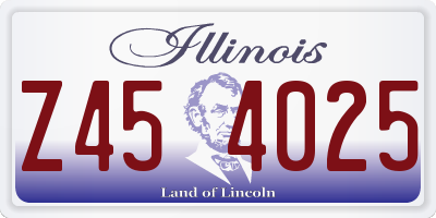 IL license plate Z454025