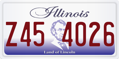IL license plate Z454026