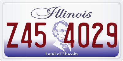 IL license plate Z454029