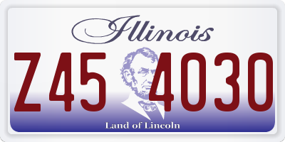IL license plate Z454030