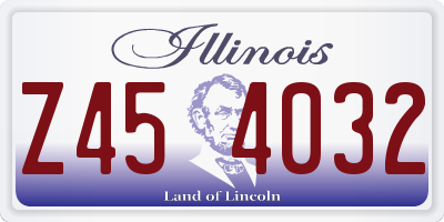 IL license plate Z454032
