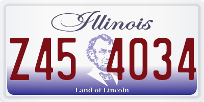 IL license plate Z454034