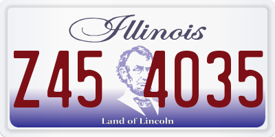 IL license plate Z454035