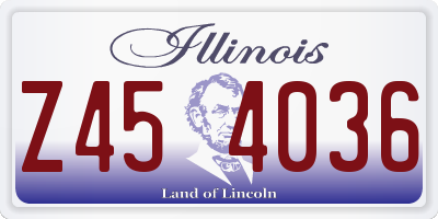 IL license plate Z454036