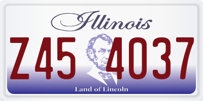 IL license plate Z454037