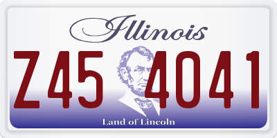 IL license plate Z454041