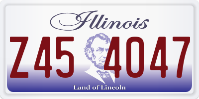 IL license plate Z454047