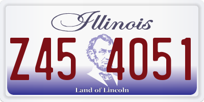 IL license plate Z454051