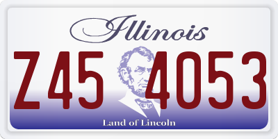 IL license plate Z454053