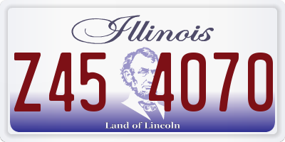 IL license plate Z454070