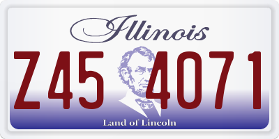 IL license plate Z454071