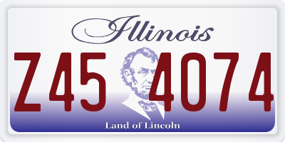 IL license plate Z454074