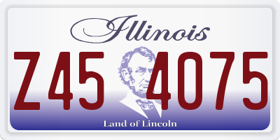 IL license plate Z454075
