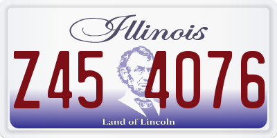 IL license plate Z454076