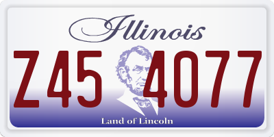 IL license plate Z454077