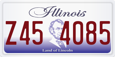 IL license plate Z454085