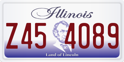 IL license plate Z454089