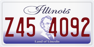 IL license plate Z454092
