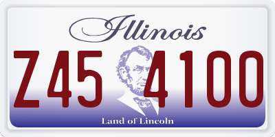 IL license plate Z454100