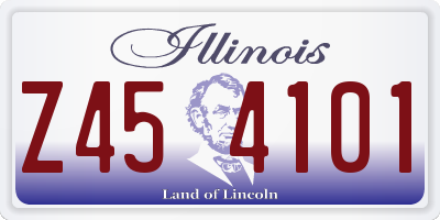 IL license plate Z454101