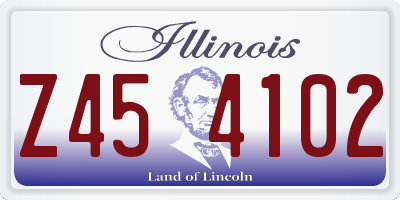 IL license plate Z454102