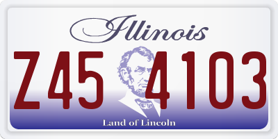 IL license plate Z454103