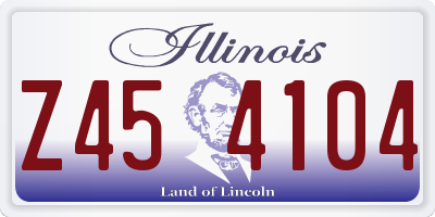 IL license plate Z454104
