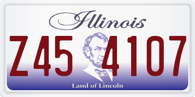 IL license plate Z454107