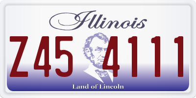 IL license plate Z454111