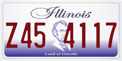 IL license plate Z454117
