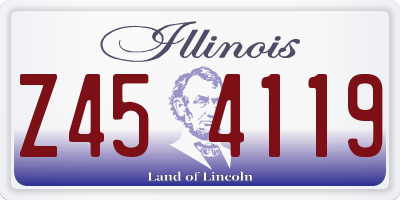 IL license plate Z454119