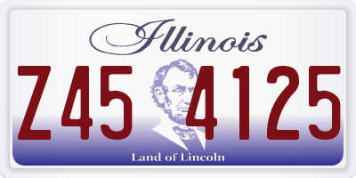 IL license plate Z454125