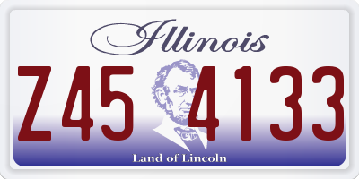 IL license plate Z454133